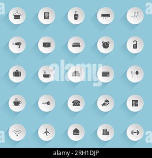 Hotelvektorsymbole Stock Vektor