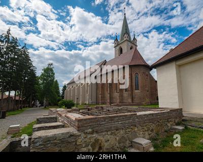 Scenic view of the Fortress church in the citadel of Targu Mures in Transylvania, Romania. Stockfoto