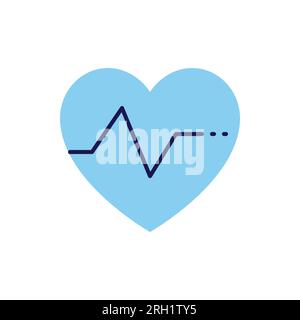 Vektorliniensymbol für Heartbeat Ratev. Isoliert auf weißem Hintergrund. Vektordarstellung. Bearbeitbare Kontur Stock Vektor