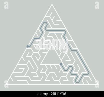 Set aus schwarz-weißen Puzzleteilen, isoliert auf weißem Hintergrund. Vektordarstellung Stock Vektor