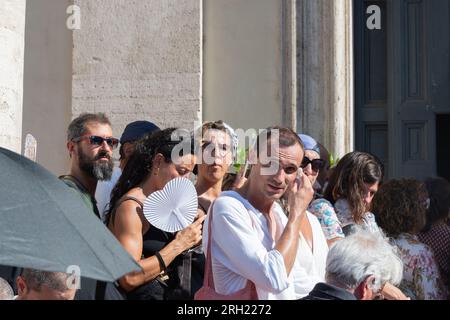 Die Beerdigung der Schriftstellerin Michela Murgia fand am 12. Dezember  8/2023 in der Kirche Santa Maria in Montesanto statt, auch bekannt als der  Cuhurch of Artists auf der Piazza del Popolo in