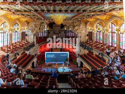 Innenansicht des Palau de la Musica Catalana Stockfoto