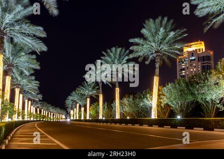 Die wunderschöne, neu entstehende Stadt Lusail Marina Park Stockfoto