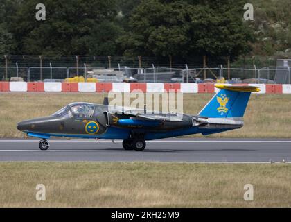 Schwedischer Jet-Trainer SAAB 105 bei der Royal International Air Tattoo 2023 Stockfoto