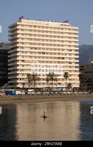 Stella Maris-Gebäude in Fuengirola, Málaga. Spanien. Stockfoto