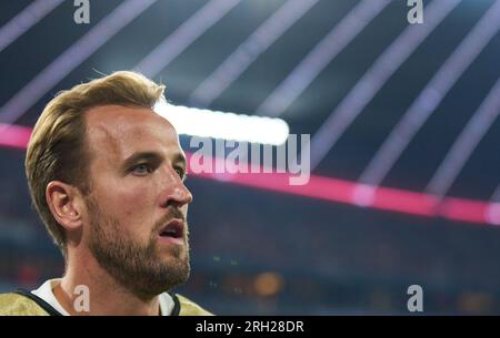 München, Deutschland. 12. Aug. 2023. Harry Kane, FCB 9 Portrait, Porträt in Aktion im Endspiel des Super Cup 2023 FC BAYERN MUENCHEN – RB LEIPZIG 0-3 am 12. August 2023 in München. Staffel 2023/2024, 1. Bundesliga, FCB, München Kredit: Peter Schatz/Alamy Live News Kredit: Peter Schatz/Alamy Live News Stockfoto