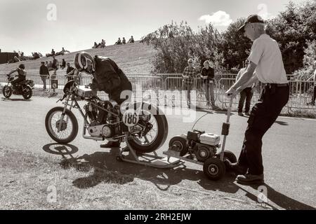 2023 Heritage Sprint Classic Motorcycle Event im Bettershanger Park Deal Kent UK Stockfoto