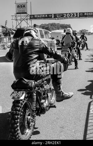 2023 Heritage Sprint Classic Motorcycle Event im Bettershanger Park Deal Kent UK Stockfoto