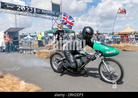 2023 Heritage Sprint Classic Motorcycle Event im Bettershanger Park Deal Kent UK Stockfoto