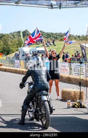 2023 Heritage Sprint Classic Motorcycle Event im Bettershanger Park Deal Kent UK Stockfoto