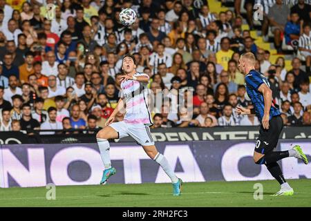 Cesena, Italien. 12. Aug. 2023. Fabio Miretti (FC Juventus) in Aktion während des FC Juventus gegen Atalanta BC, freundschaftliches Fußballspiel in Cesena, Italien, August 12 2023 Kredit: Independent Photo Agency/Alamy Live News Stockfoto