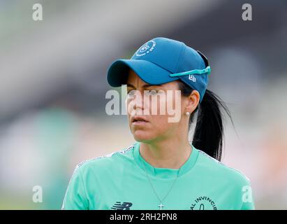 Edgbaston, Birmingham, Großbritannien. 13. Aug. 2023. The 100 Damen Cricket, Birmingham Phoenix gegen Oval Invincibles; Marizanna Kapp von Oval Invincibles Credit: Action Plus Sports/Alamy Live News Stockfoto