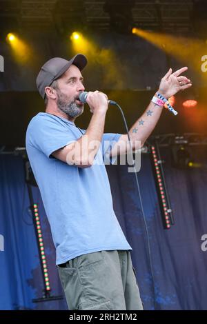 Beans on Toast (Jay McAllister) auf der Fairports Cropredy Convention. 12. August 2023 Stockfoto