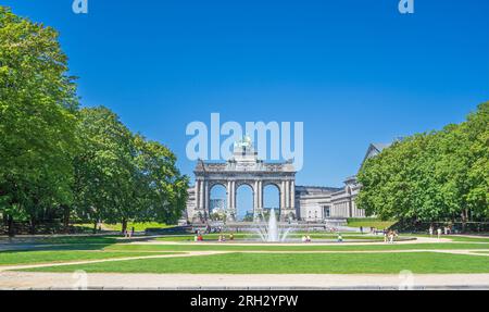 Arc de Triomphe im Cinquantenaire Park Brüssel Stockfoto