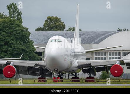 Air Atlanta, Icelandic, JetOneX Boeing 747-400, TF-AME, wird am Flughafen Cotswold gelagert Stockfoto