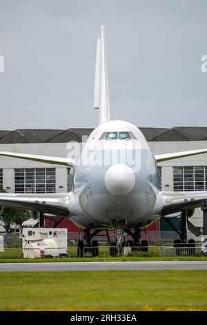 JetOneX B747-400, TF-AMK wird am Flughafen Cotswold gelagert Stockfoto