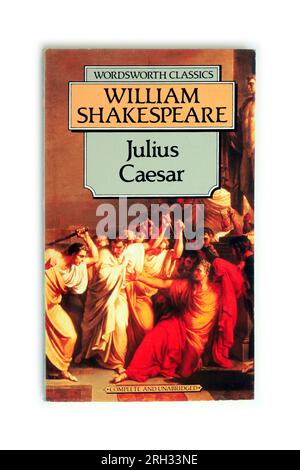 Julius Cäsar von William Shakespeare. Buch, Studio einrichten Stockfoto