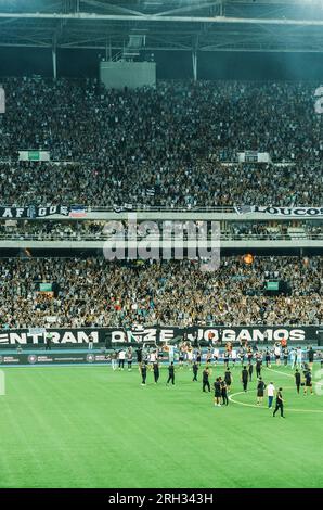 Blick auf die Fußballfans von Botafogo im Nilton Santos Stadium während eines Spiels der A-Serie Stockfoto