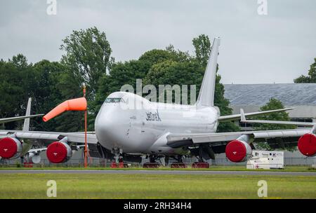 JetOneX Boeing 747-400 wird am Flughafen Cotswold gelagert Stockfoto