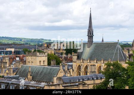 Vom Turm der Universitätskirche St. Mary the Virgin aus hat man einen schönen Blick auf Oxford Stockfoto