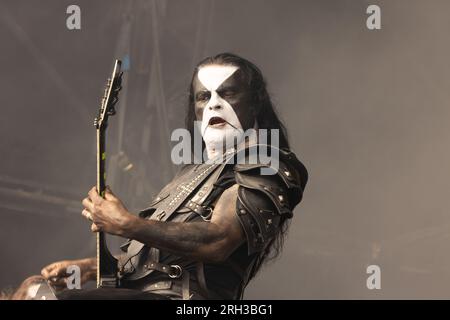 Abbath tritt live beim Bloodstock Open Air Festival 2023 in Catton Park, Derbyshire, Großbritannien, auf. Foto: John Lambeth/Alamy. Stockfoto