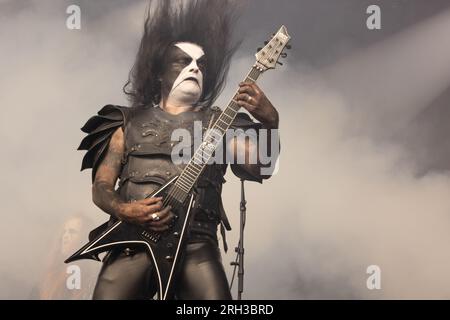 Abbath tritt live beim Bloodstock Open Air Festival 2023 in Catton Park, Derbyshire, Großbritannien, auf. Foto: John Lambeth/Alamy. Stockfoto