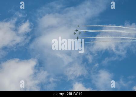 GLOUCESTERSHIRE, ENGLAND - 15. Juli 2023: Royal Saudi Air Force BAE Systems Hawk MK65 Hawks bei RIAT 2023 Stockfoto