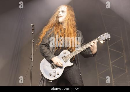 Abbath tritt live beim Bloodstock Open Air Festival 2023 in Catton Park, Derbyshire, Großbritannien, auf. Foto: John Lambeth/Alamy. Stockfoto