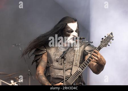 Abbath tritt live beim Bloodstock Open Air Festival 2023 in Catton Park, Derbyshire, Großbritannien, auf. Foto: John Lambeth/Alamy. Stockfoto