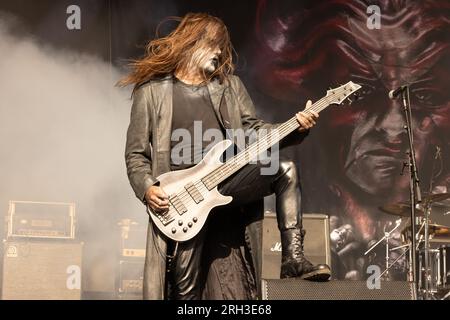 Abbath tritt live beim Bloodstock Open Air Festival 2023 in Catton Park, Derbyshire, Großbritannien, auf. Foto: John Lambeth/Alamy. Stockfoto