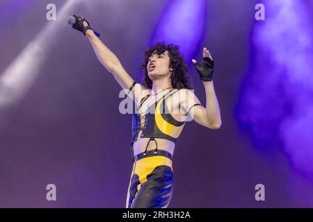 San Francisco, USA. 12. Aug. 2023. Conan Gray während des Outside Lands Music Festivals am 12. August 2023 in San Francsico, Kalifornien (Foto: Daniel DeSlover/Sipa USA) Guthaben: SIPA USA/Alamy Live News Stockfoto