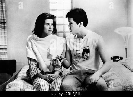 Daphne Zuniga, John Cusack, am Drehort des Films, "The sure Thing", Embassy Films Associates, 1985 Stockfoto