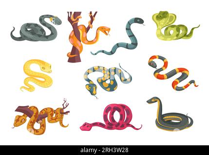 Cartoon kriechende Schlange Stock-Vektorgrafik - Alamy