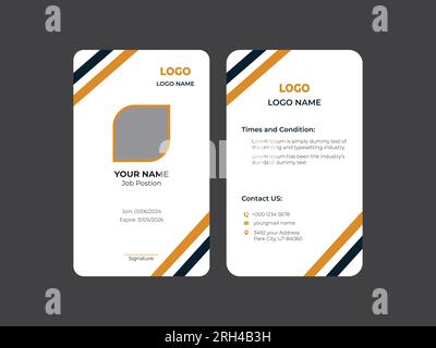 Moderne Designvorlage für Corporate Identity Card Stock Vektor