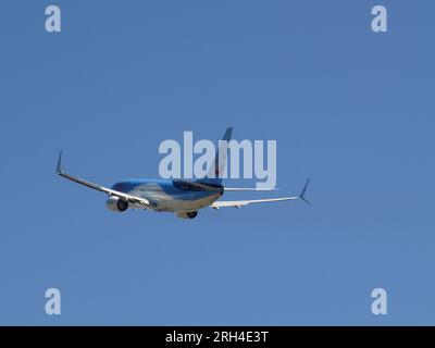 TUI-Flug ab Flughafen Ioannis Kapodistris, Korfu, Griechenland Stockfoto