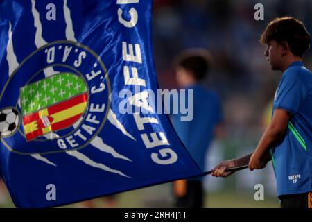 Getafe, Spanien. 13. Aug. 2023. Madrid Spanien; 08.13.2023.- Getafe zieht 0-0 mit Barcelona in einem Spiel der Spanischen Fußballliga am Spieltag 01, das im Kolosseum Alfonso Perez in die Stadt Getafe, Madrid stattfindet. Guthaben: Juan Carlos Rojas/dpa/Alamy Live News Stockfoto