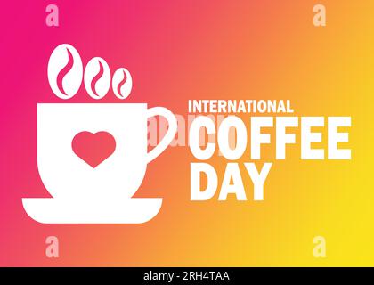 Vektorgrafik zum internationalen Kaffeetag Stock Vektor