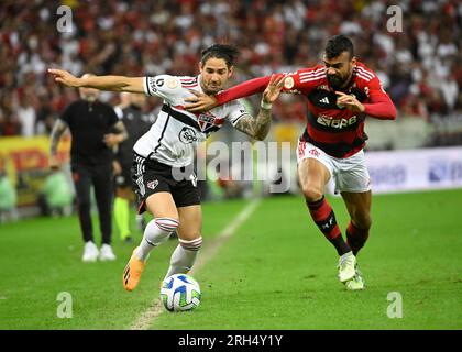 Maracana Stadium James Rodriguez do Sao Paulo, während des Spiels zwischen Flamengo und Sao Paulo, für die 19. Runde der brasilianischen Meisterschaft 2023, Stockfoto