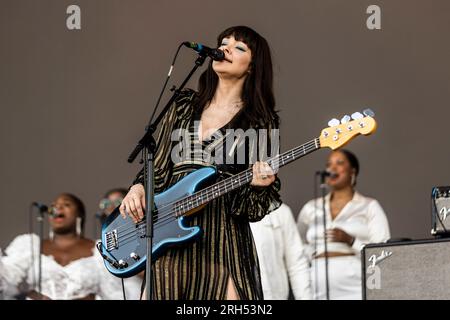 MAILAND, ITALIEN - JULI 2: Simone Butler von Primal Scream tritt am 2. Juli 2023 auf der I-Days 2023 Ippodromo Snai La Maura Milan in Mailand auf. (Foto: Roberto Finizio/NurPhoto) Stockfoto