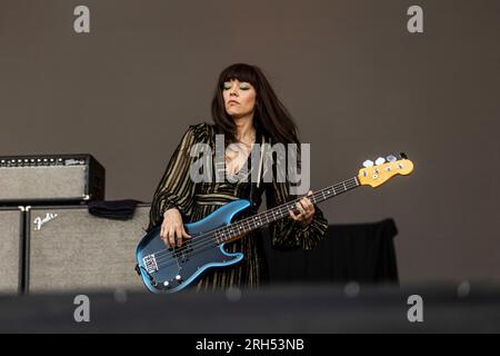 MAILAND, ITALIEN - JULI 2: Simone Butler von Primal Scream tritt am 2. Juli 2023 auf der I-Days 2023 Ippodromo Snai La Maura Milan in Mailand auf. (Foto: Roberto Finizio/NurPhoto) Stockfoto