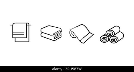 Handtuchsymbol Symbolvorlage für Grafik- und Webdesign-Kollektion Logo-Vektordarstellung Stock Vektor