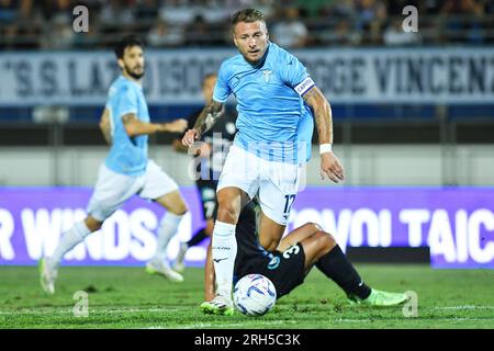 Latein, Latium. 13. Aug. 2023. Ciro immobile of SS Lazio während des Fußballfreundschaftsspiels Latina gegen Lazio, Latina Italien, 13. August 2023 Fotografo01 Kredit: Independent Photo Agency/Alamy Live News Stockfoto