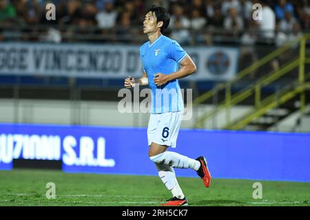 Latein, Latium. 13. Aug. 2023. Daichi Kamada von SS Lazio während des Football Friendly Match Latina gegen Lazio, Latina Italien, 13. August 2023 Fotografo01 Kredit: Independent Photo Agency/Alamy Live News Stockfoto