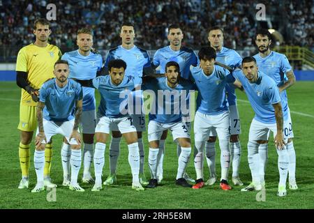 Latein, Latium. 13. Aug. 2023. Lazio's Starting Lineup während des Football Friendly Match Latina gegen Lazio, Latina Italien, 13. August 2023 Fotografo01 Kredit: Independent Photo Agency/Alamy Live News Stockfoto