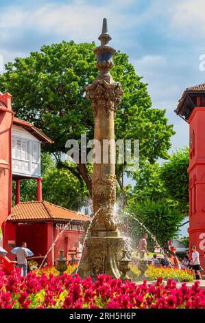 Der Queen Victoria Memorial Fountain, Dutch Square, Malakka, Malaysia Stockfoto