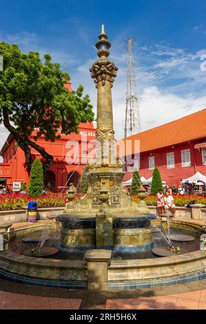 Der Queen Victoria Memorial Fountain, Dutch Square, Malakka, Malaysia Stockfoto