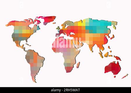 Grob skizziert, die Weltkarte als Global Business Konzepte Stockfoto