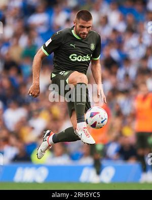 David Lopez vom Girona FC in Aktion während des La Liga EA Sports Matches zwischen Real Sociedad und Girona FC im reale Arena Stadium Stockfoto