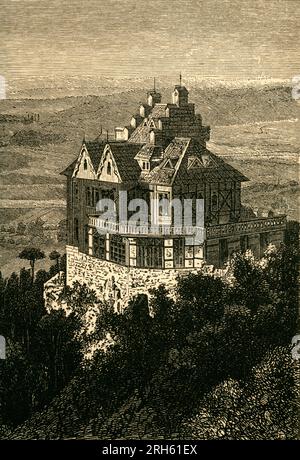 Europa, Deutschland, Thüringen, die Wartburg, das Wirtschaftsgebäude, Illustration aus : " der Führer auf der Wartburg ", von Dr. H. v. Ritgen , Verlagsbuchhandlung von J. J. Weber, Leipzig, 1876 . / Europa, Deutschland, Thüringen, die Wartburg, die Arbeitsräume, Illustration von : " der Führer auf der Wartburg " von Dr. H. v. Ritgen, veröffentlicht von J. J. Weber, Leipzig, 1876 . Stockfoto