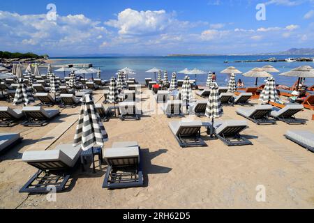 Hellenic Seaways Aero 2 Fast Ferry, Megaloxori, Agizing, Saronische Inseln, Griechenland. Stockfoto